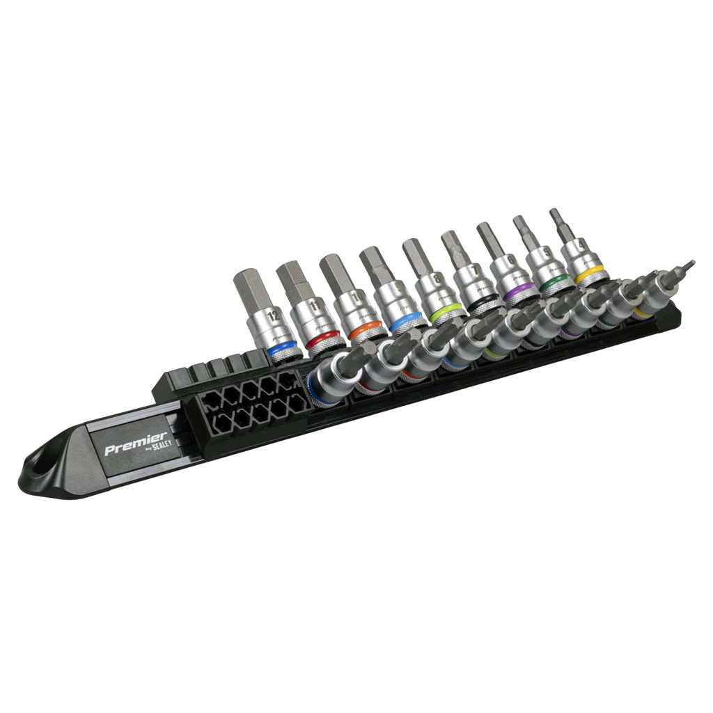 Premier Platinum Series Hex & TRX-Star* Socket Bit Set 3/8"Sq Drive 18pc