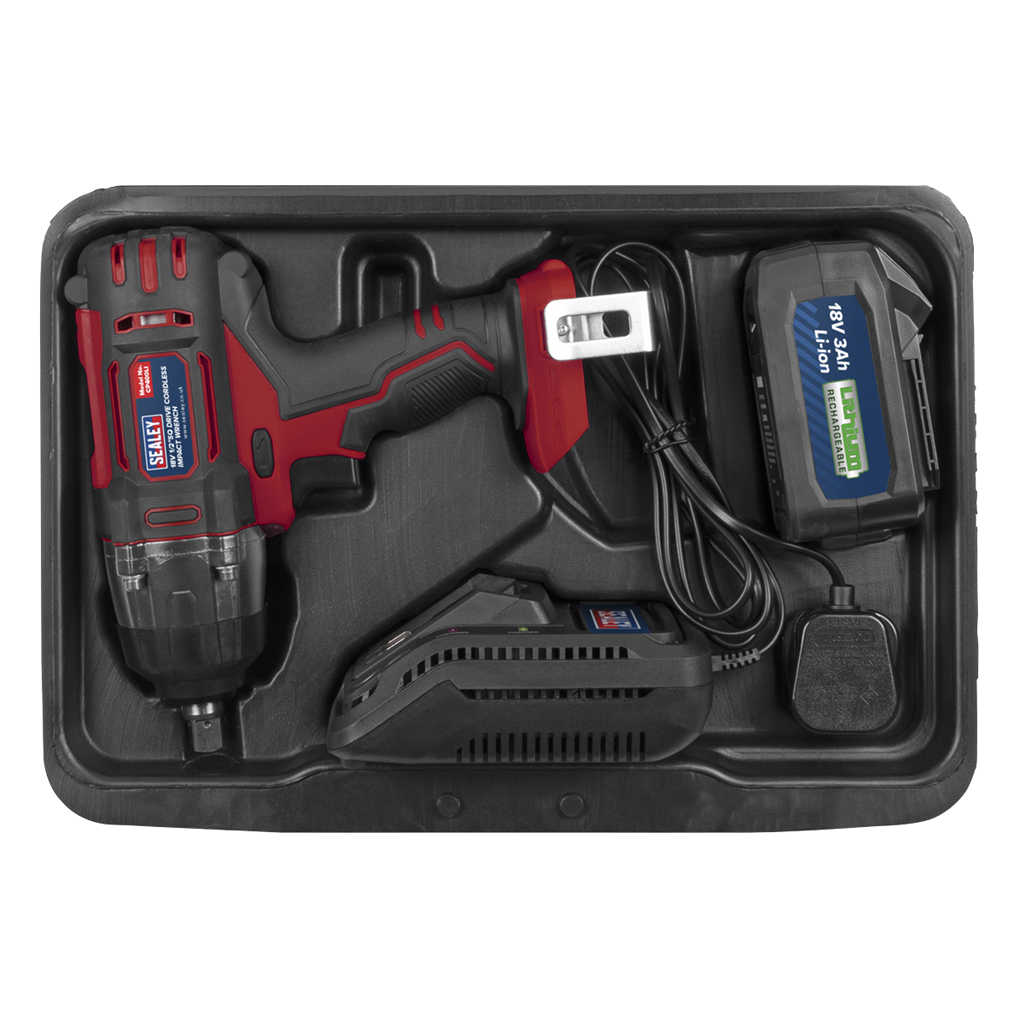 1/2"Sq Drive Cordless Impact Wrench 18V 3Ah