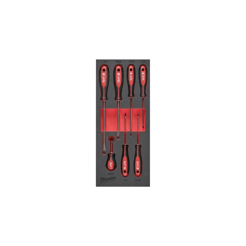 7 pc Tri-Lobe Screwdriver SL Set Foam Insert -7pc