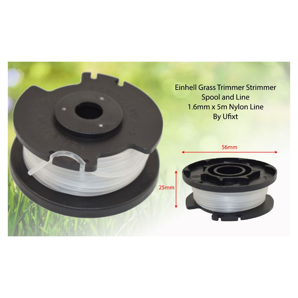 Einhell-Compatible Strimmer Spool & Line 1.6mm x 5m - Replacement for TLE-03