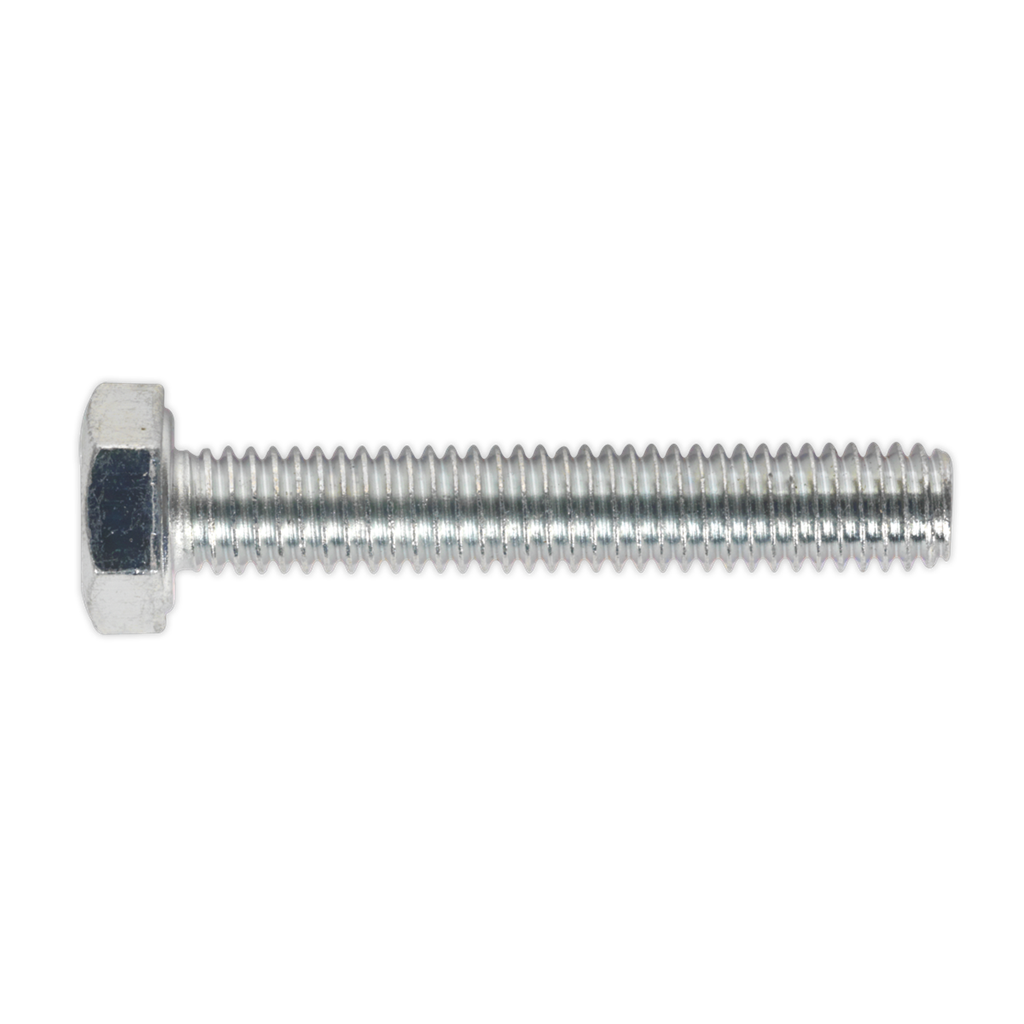 8.8 Zinc Plated HT Setscrew M6 x 35mm, DIN 933 - Pack of 50