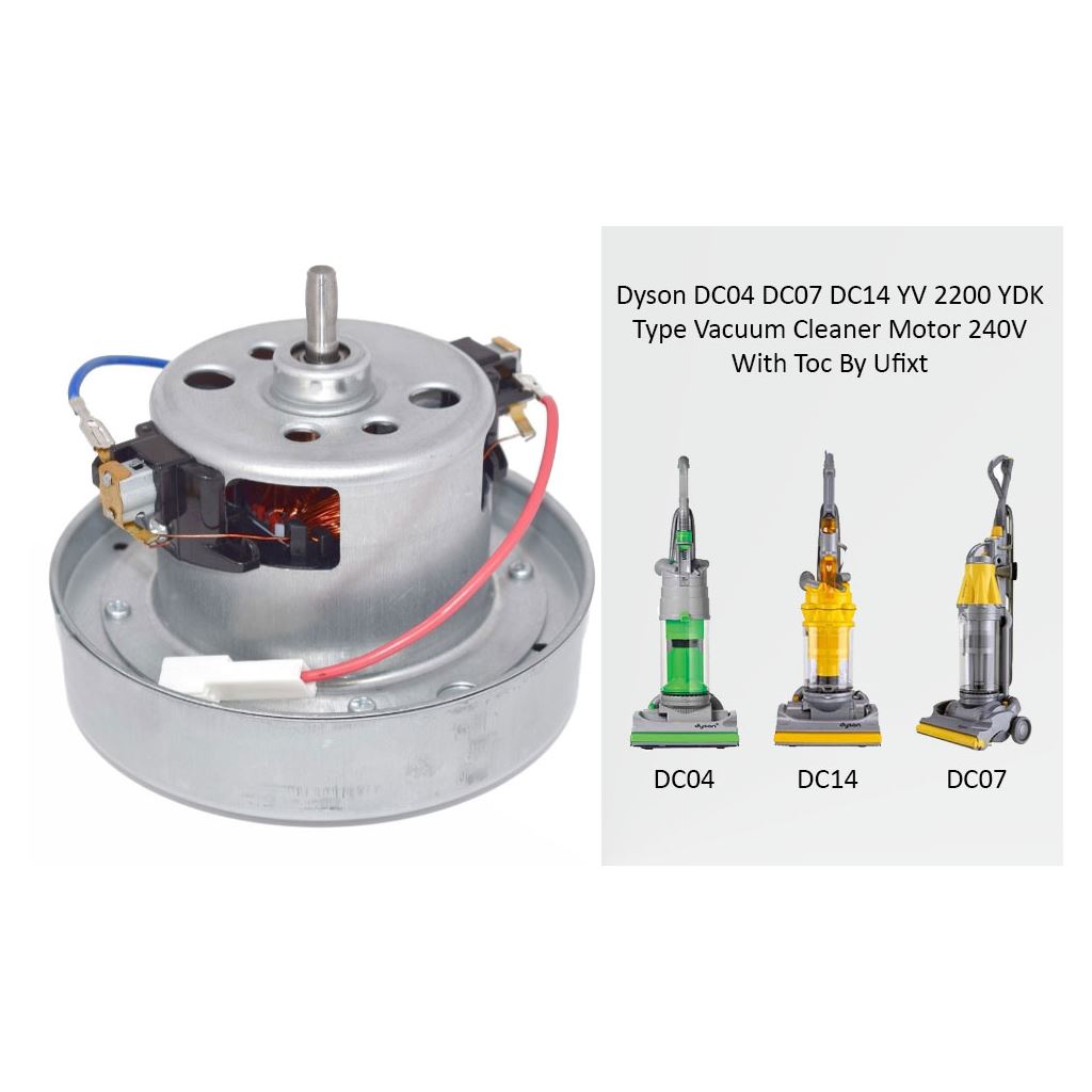 Dyson DC04 / DC07 / DC14 Replacement Motor – YDK / YV-2200 Type, 240V with TOC | Compatible by Ufixt