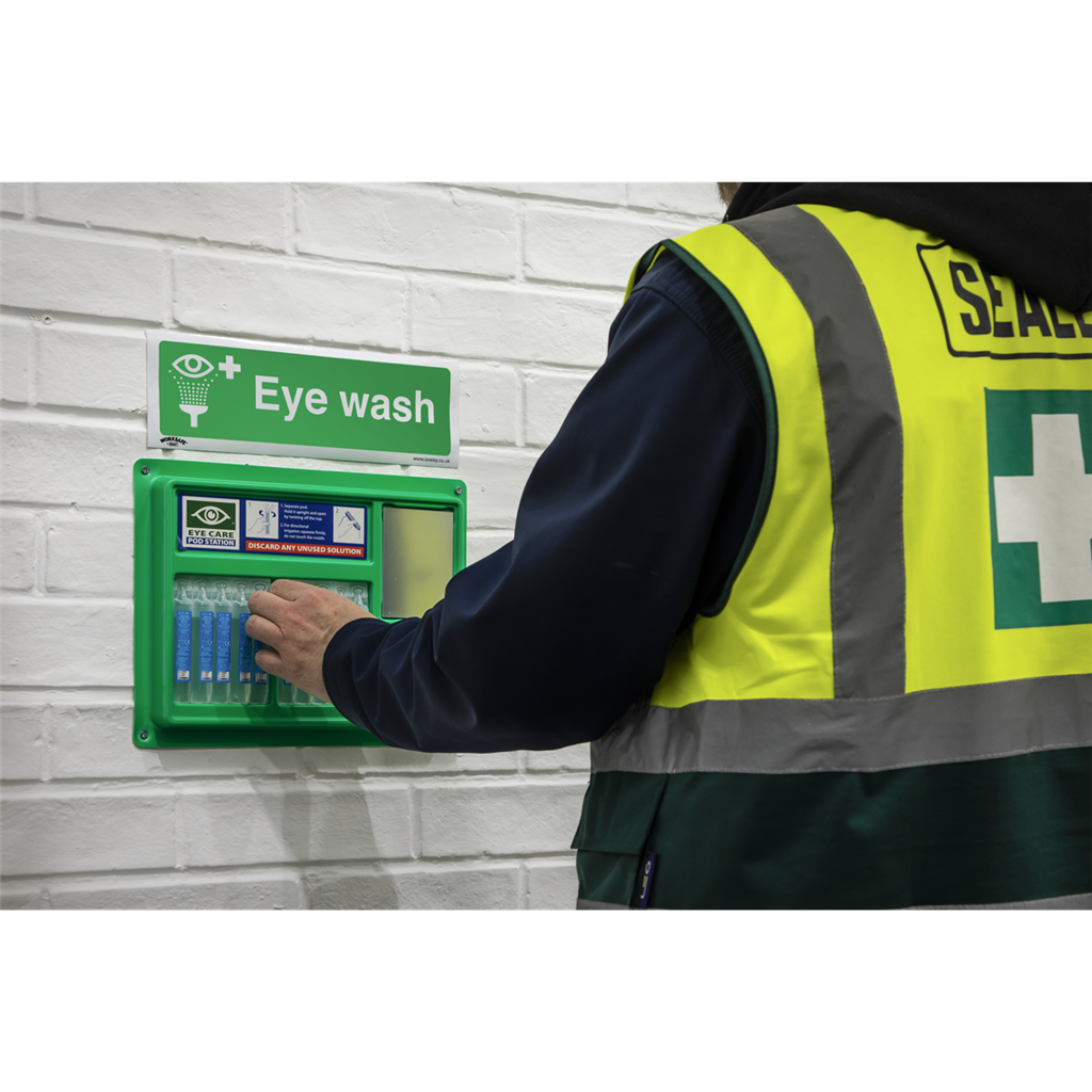 Worksafe&#174; Eye Wash Safety Sign - Self-Adhesive Vinyl