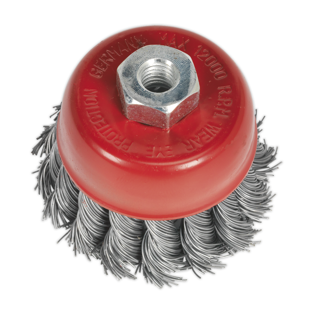 65mm Twist Knot Wire Cup Brush M10 x 1.25mm