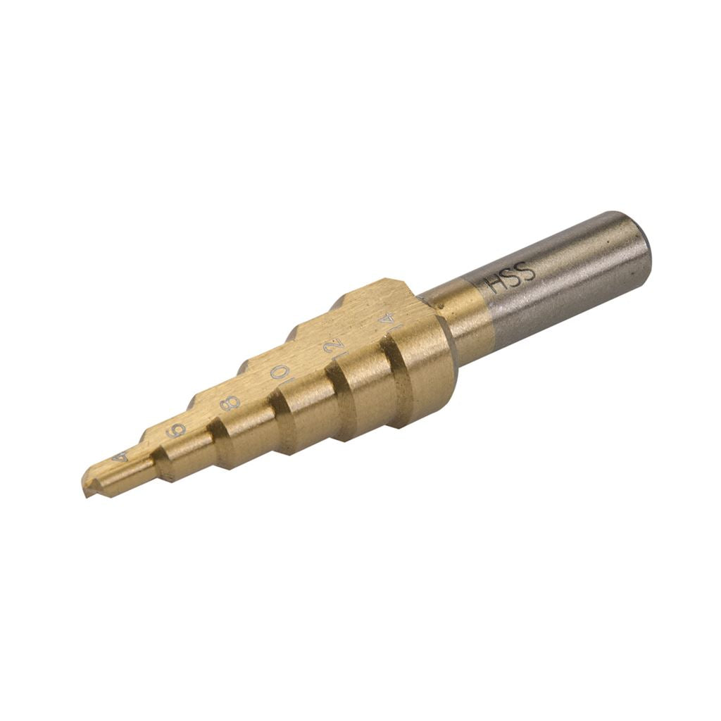 Silverline Titanium-Coated HSS Step Drill - 4 - 14mm