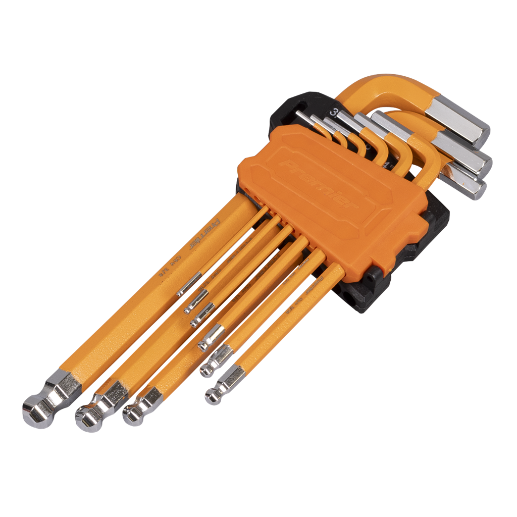 Premier Imperial Long Ball-End Hex Key Set 9pc