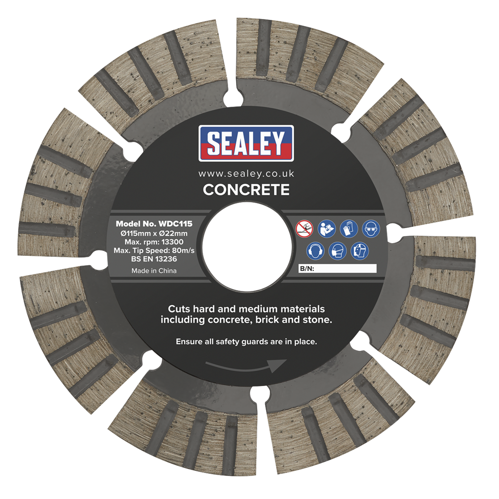 Wet/Dry Use Diamond Blade for Concrete Cutting 115mm