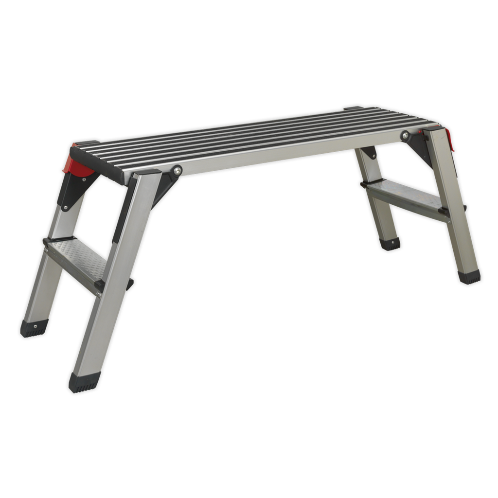 Folding Platform 2-Tread Aluminium - EN 131-4