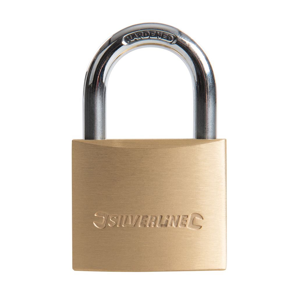 Silverline Brass Padlock - 40mm