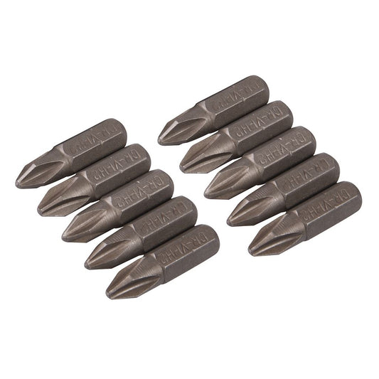 Silverline Phillips Cr-V Screwdriver Bits 10pk - PH2