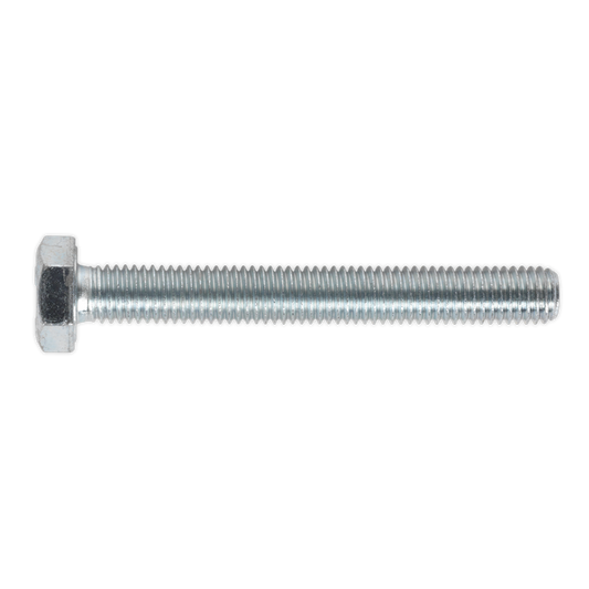 8.8 Zinc Plated HT Setscrew M10 x 80mm, DIN 933 - Pack of 25