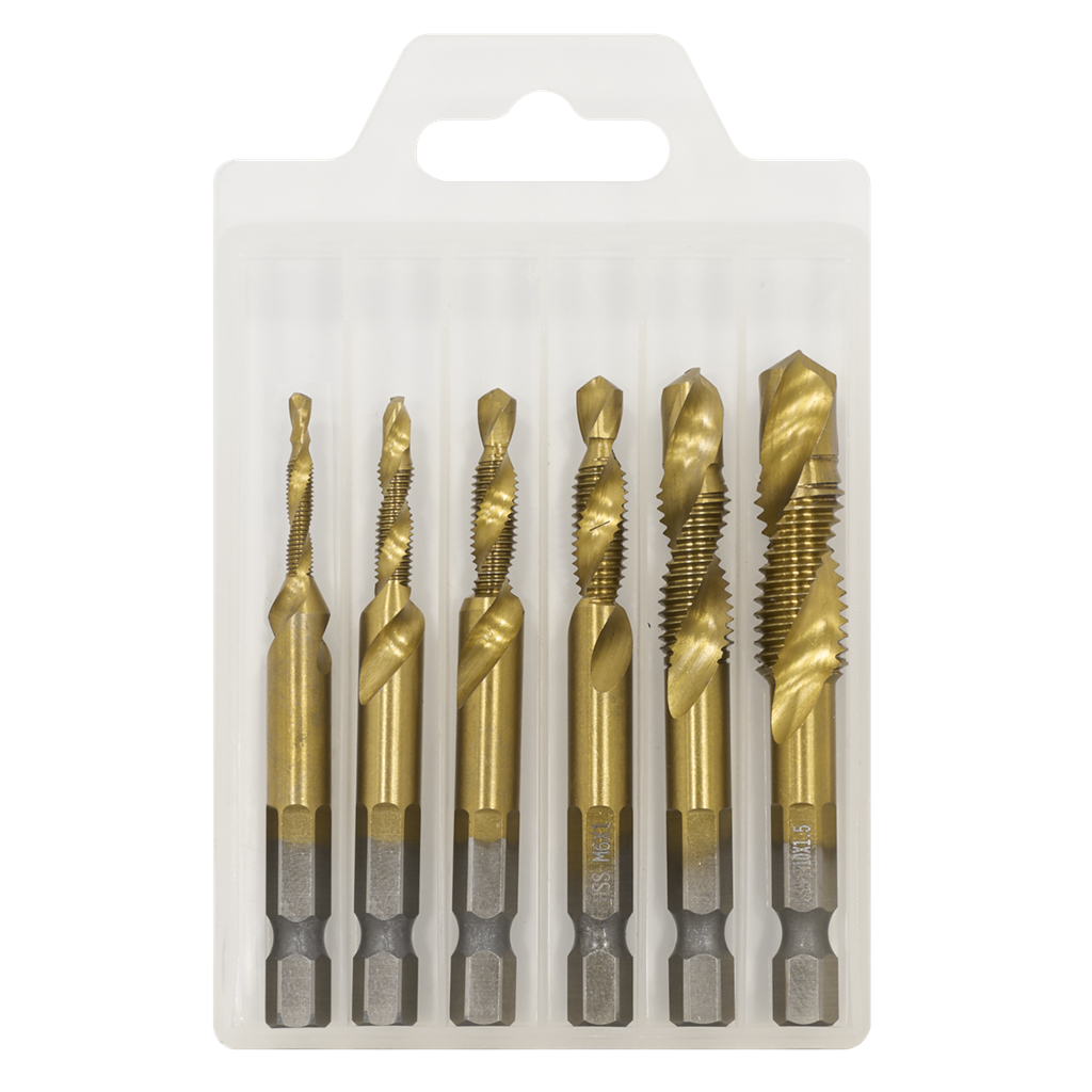 Combination Drill & Tap Bit Set 6pc
