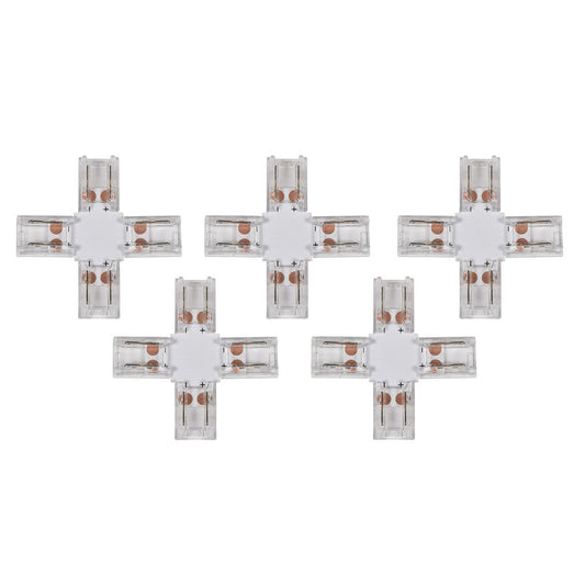 Solderless Single Colour COB LED Strip 10mm Connectors - 5 Pack - X 5pk
