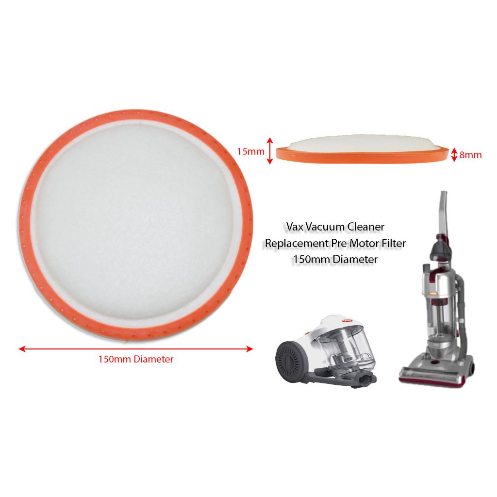 2 x Vax Vacuum Cleaner Pre-Motor Filter 150mm Compatible Replacement