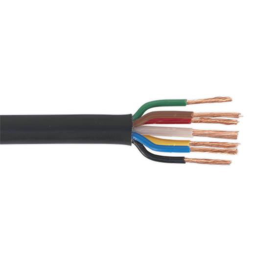 30m Thin Wall Automotive Cable 6 x 1mm&#178; 32/0.20mm, 1 x 2mm&#178; 28/0.30mm - Black