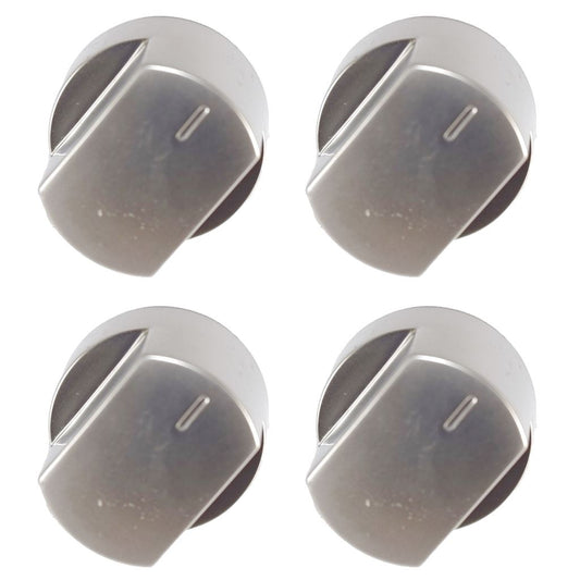Silver Replacement Compatible Cooker Oven Control Knob For Belling Stoves New World  Pack of 4