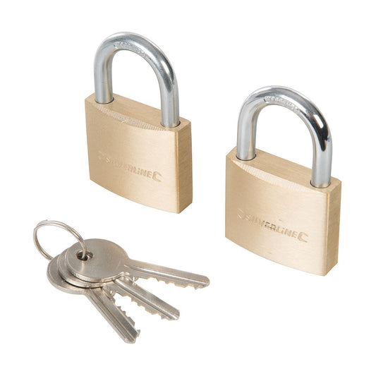 Silverline Keyed Alike Padlocks 2pk - 40mm