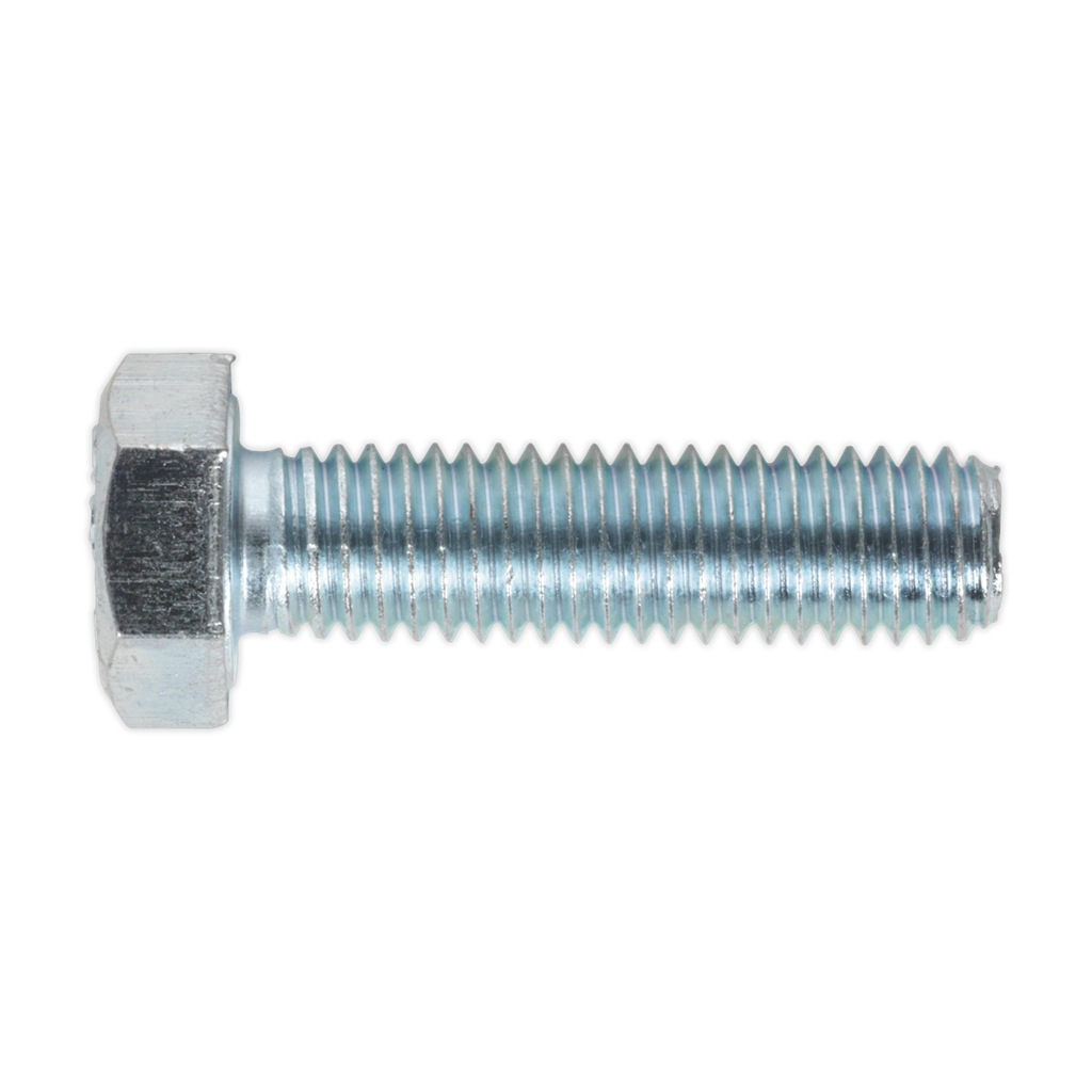 8.8 Zinc Plated HT Setscrew M8 x 30mm, DIN 933 - Pack of 50