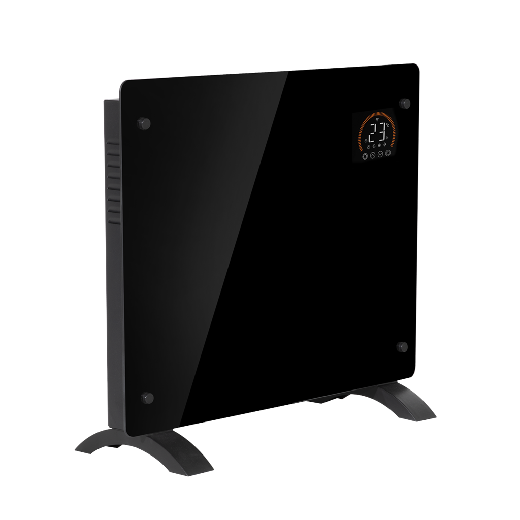 Baridi, Electric Glass Panel Heater, 1000W, Wi-Fi Enabled, Black - DH135
