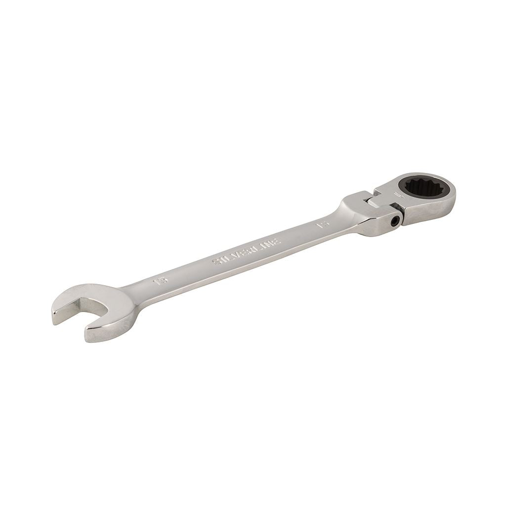 Silverline Flexible Head Ratchet Spanner - 15mm