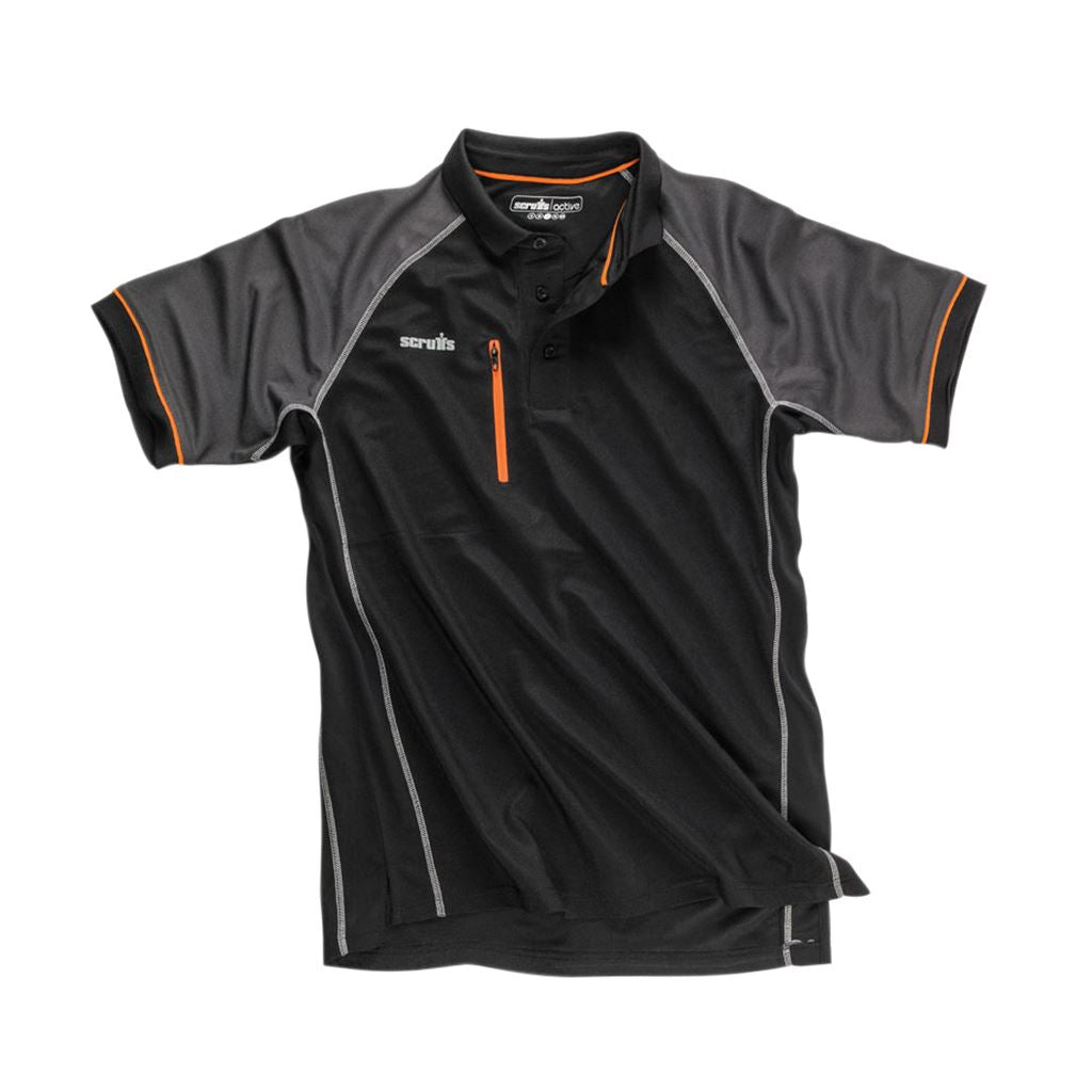 Scruffs Trade Active Polo Black - XXL