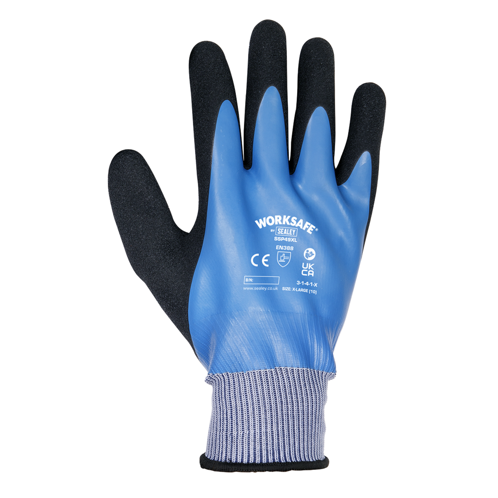 Worksafe&#174; Waterproof Latex Gloves, X-Large - Pair