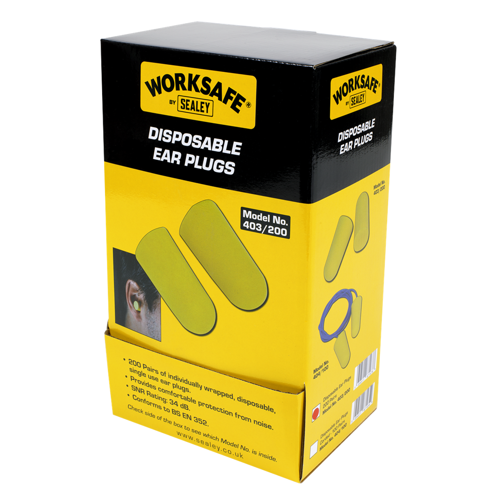 Worksafe&#174; Disposable Ear Plugs - 200 Pairs