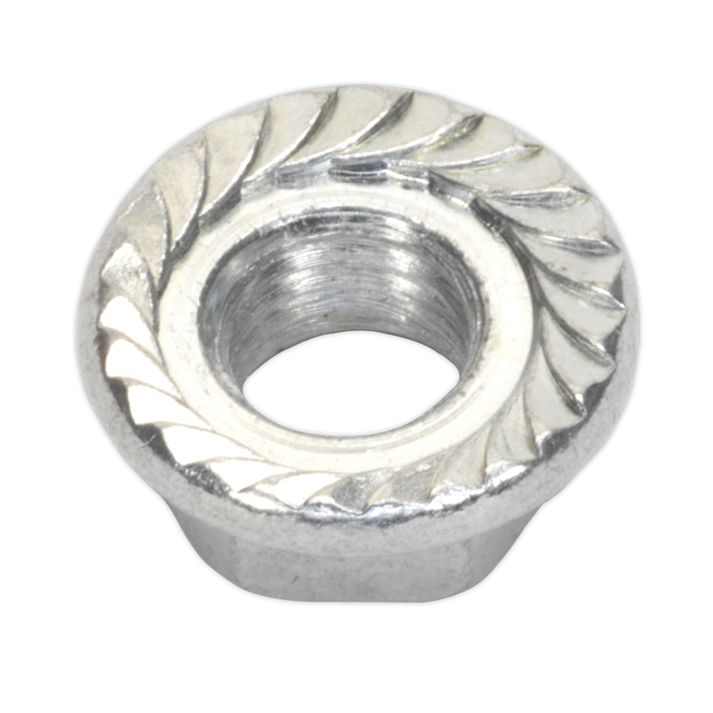 Zinc Plated Serrated Flange Nut M5 - Pack of 100