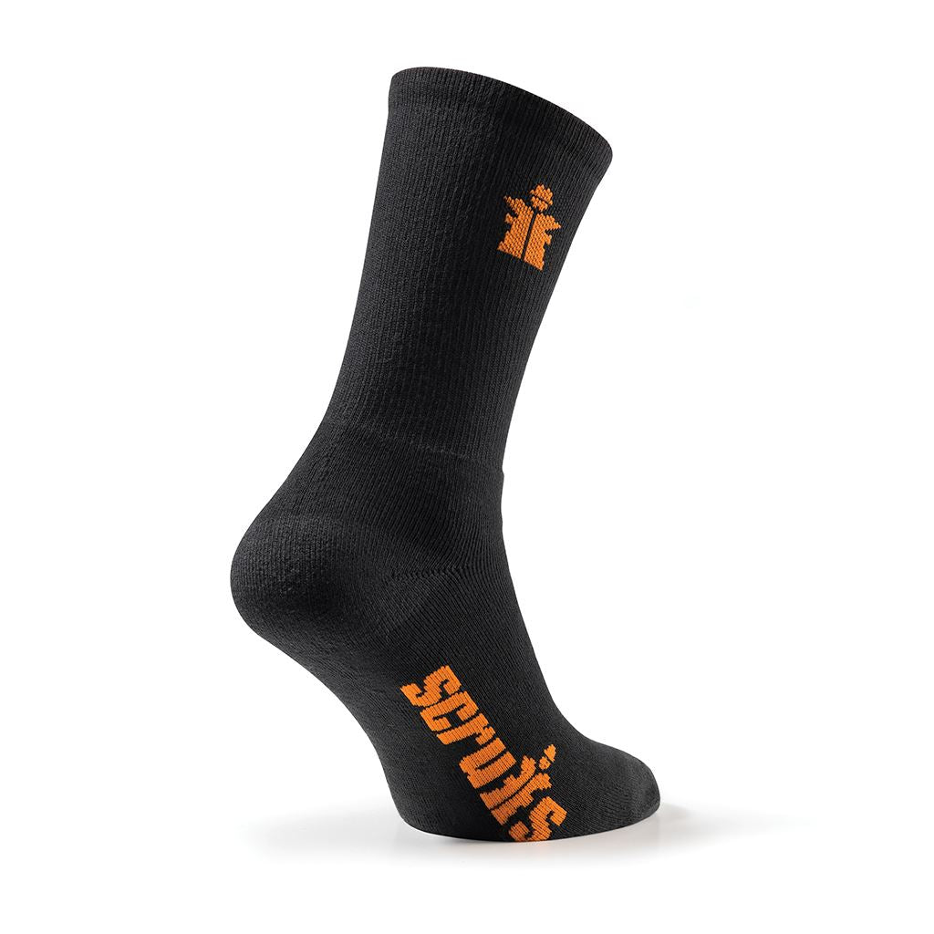 Scruffs Worker Socks Black 3pk - Size 7 - 9.5 / 41 - 43