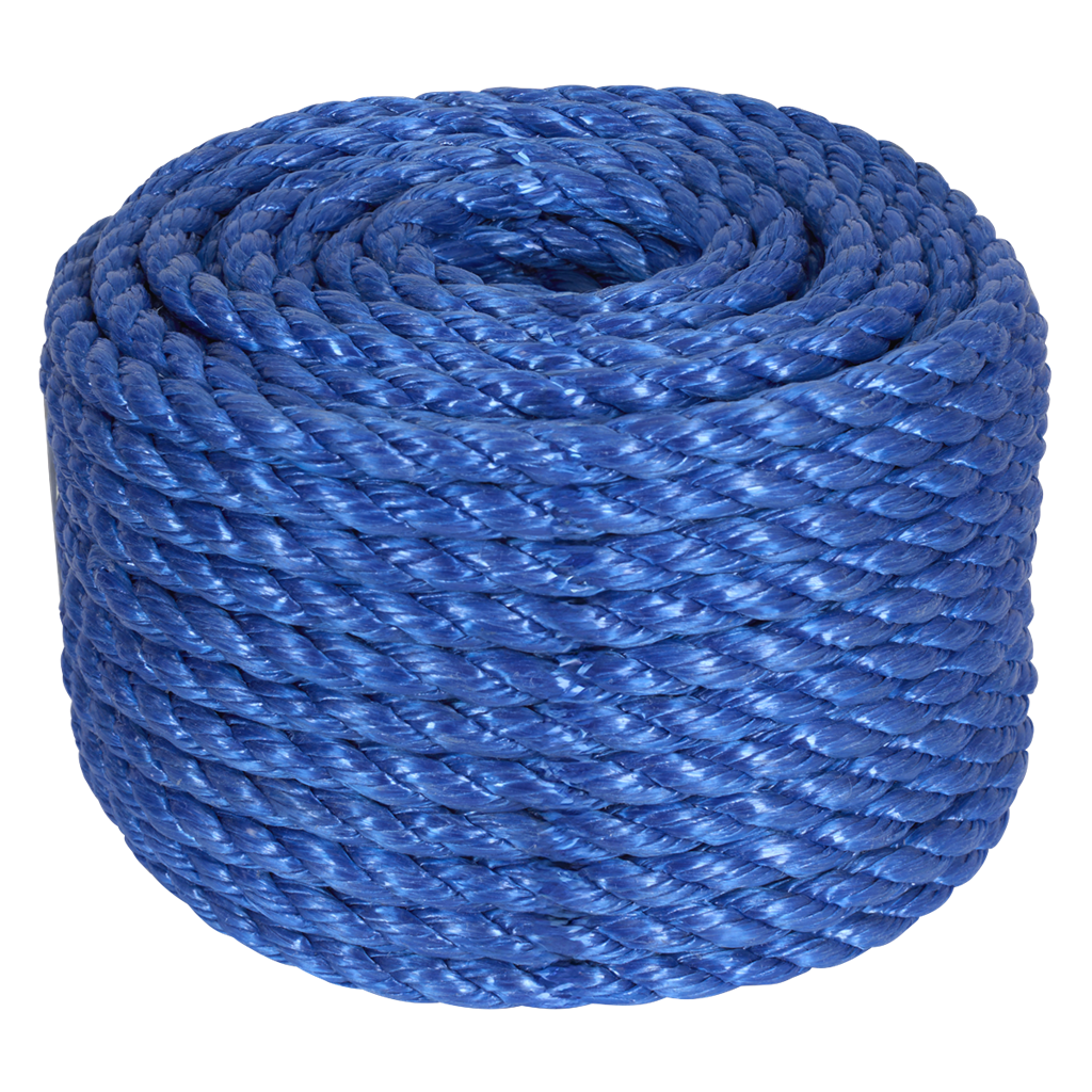 10mm x 30m Polypropylene Split Film Twisted Rope, Blue