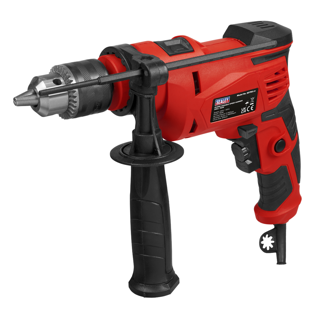 13mm Variable Speed Hammer Drill with Reverse 750W/230V