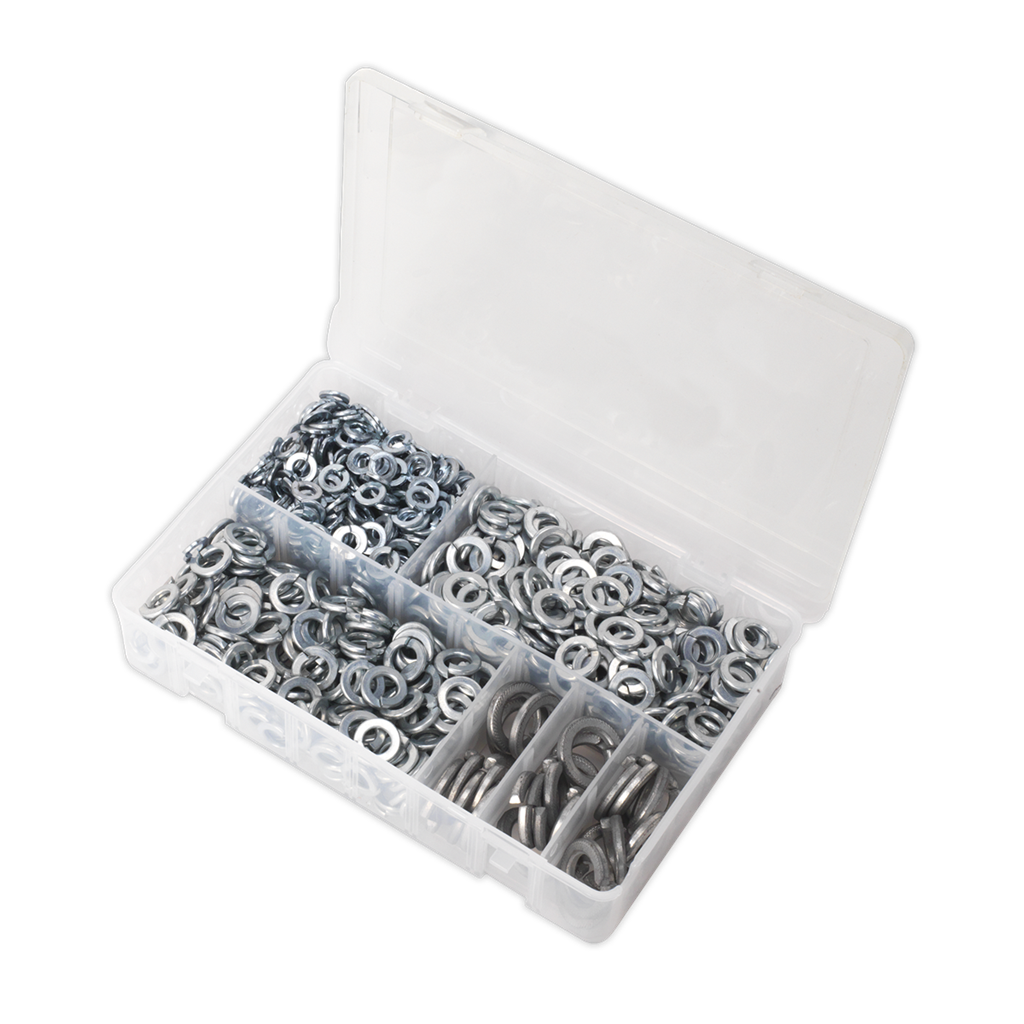 Zinc Plated Spring Washer Assortment M6-M16 1010pc - DIN 127B