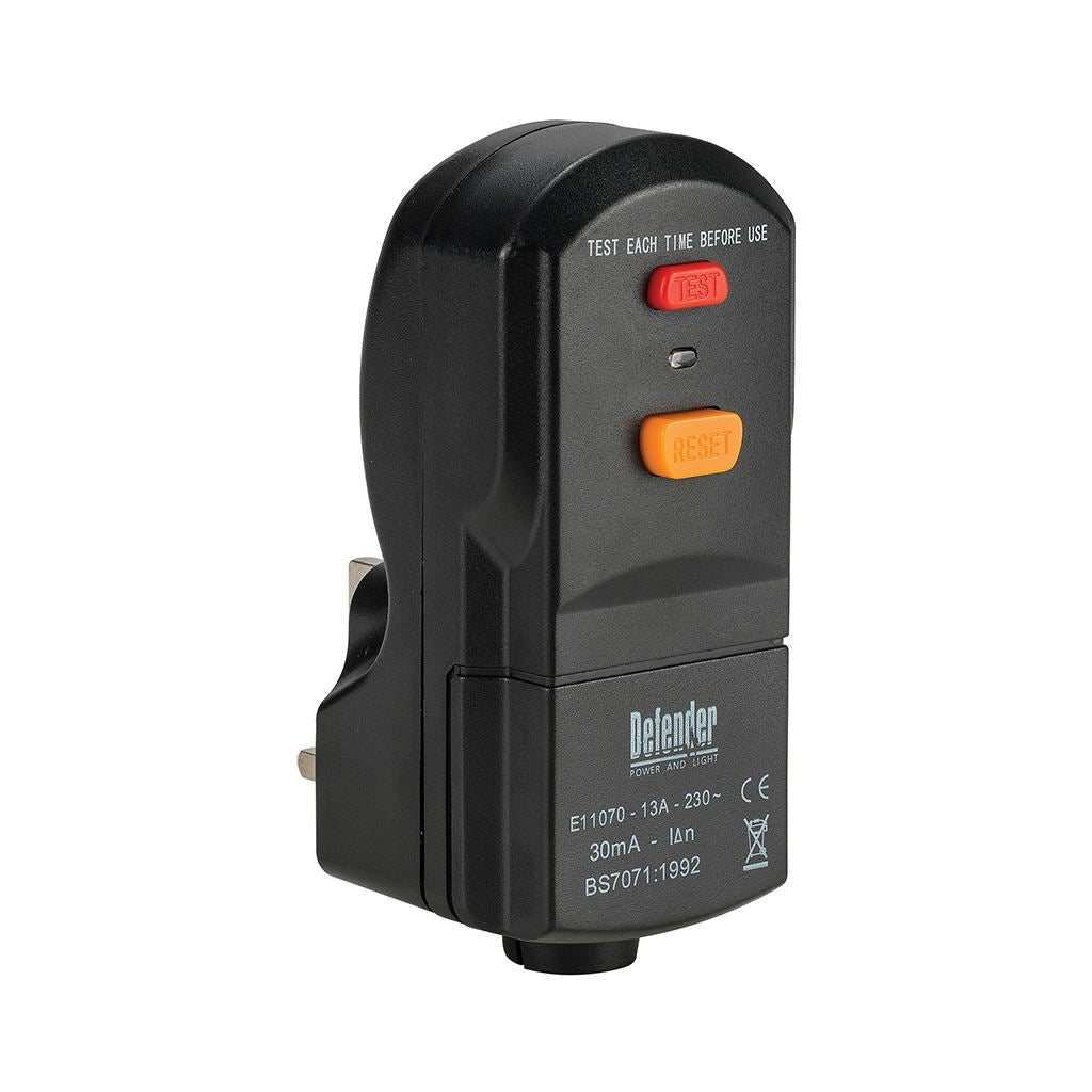 Defender RCD Plug 13A (Wireable) - 230V