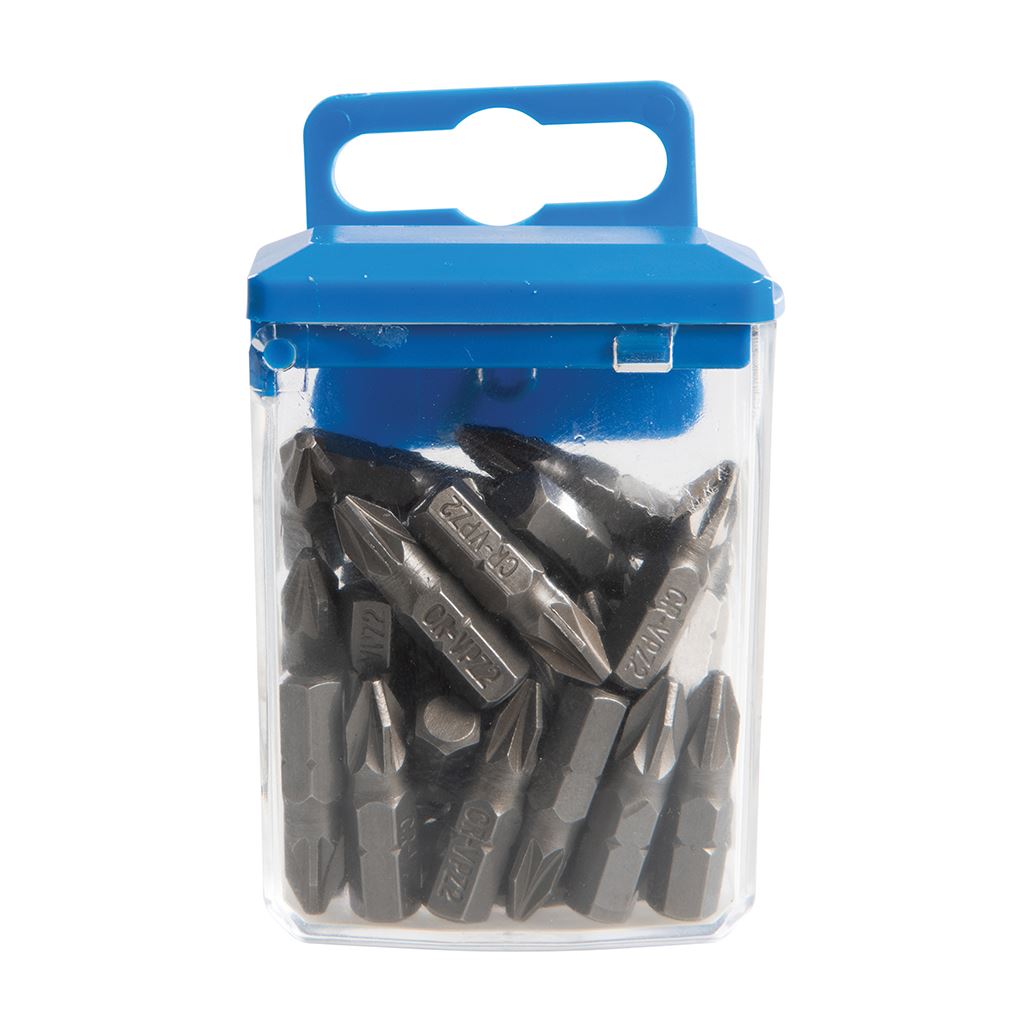 Silverline Pozidriv Cr-V 6150 Screwdriver Bits 30pk - PZ2