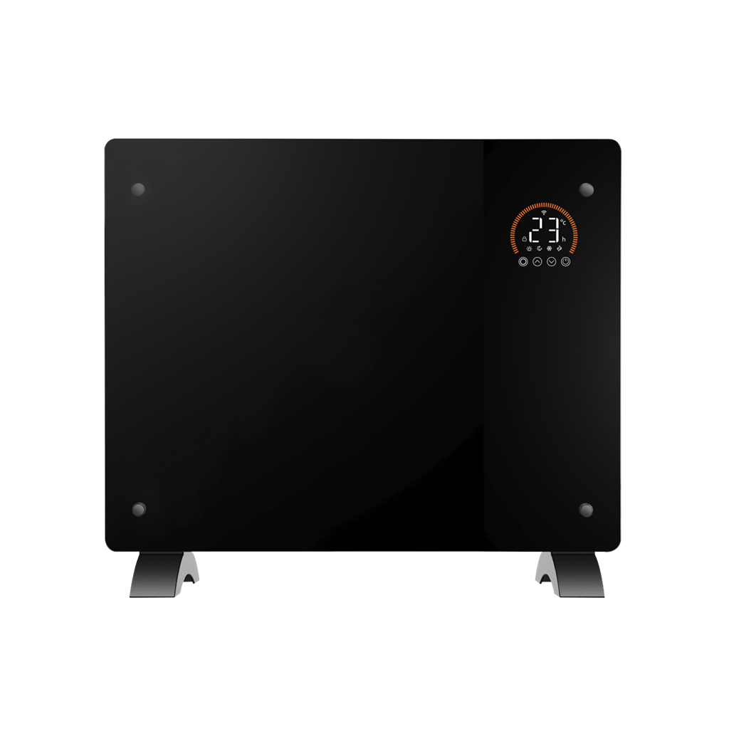 Baridi, Electric Glass Panel Heater, 1000W, Wi-Fi Enabled, Black - DH135
