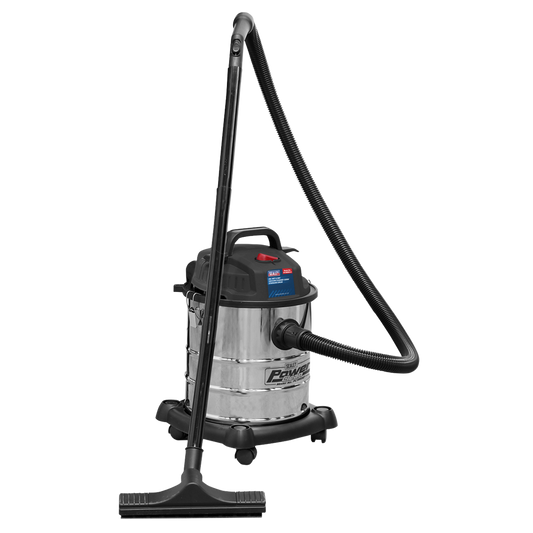 20L Vacuum Cleaner Wet & Dry Stainless Steel Drum 1200W/230V