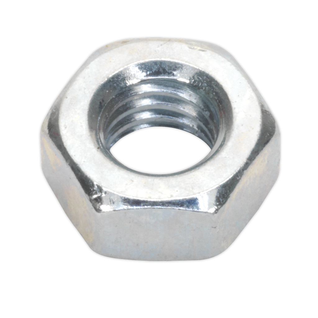 Zinc Plated Steel Nut M6, DIN 934 - Pack of 100