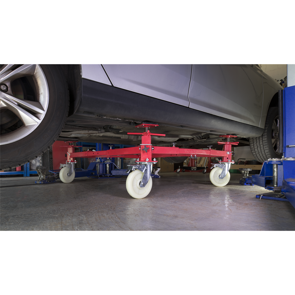 Adjustable 4-Post Vehicle Moving Dolly 900kg Capacity