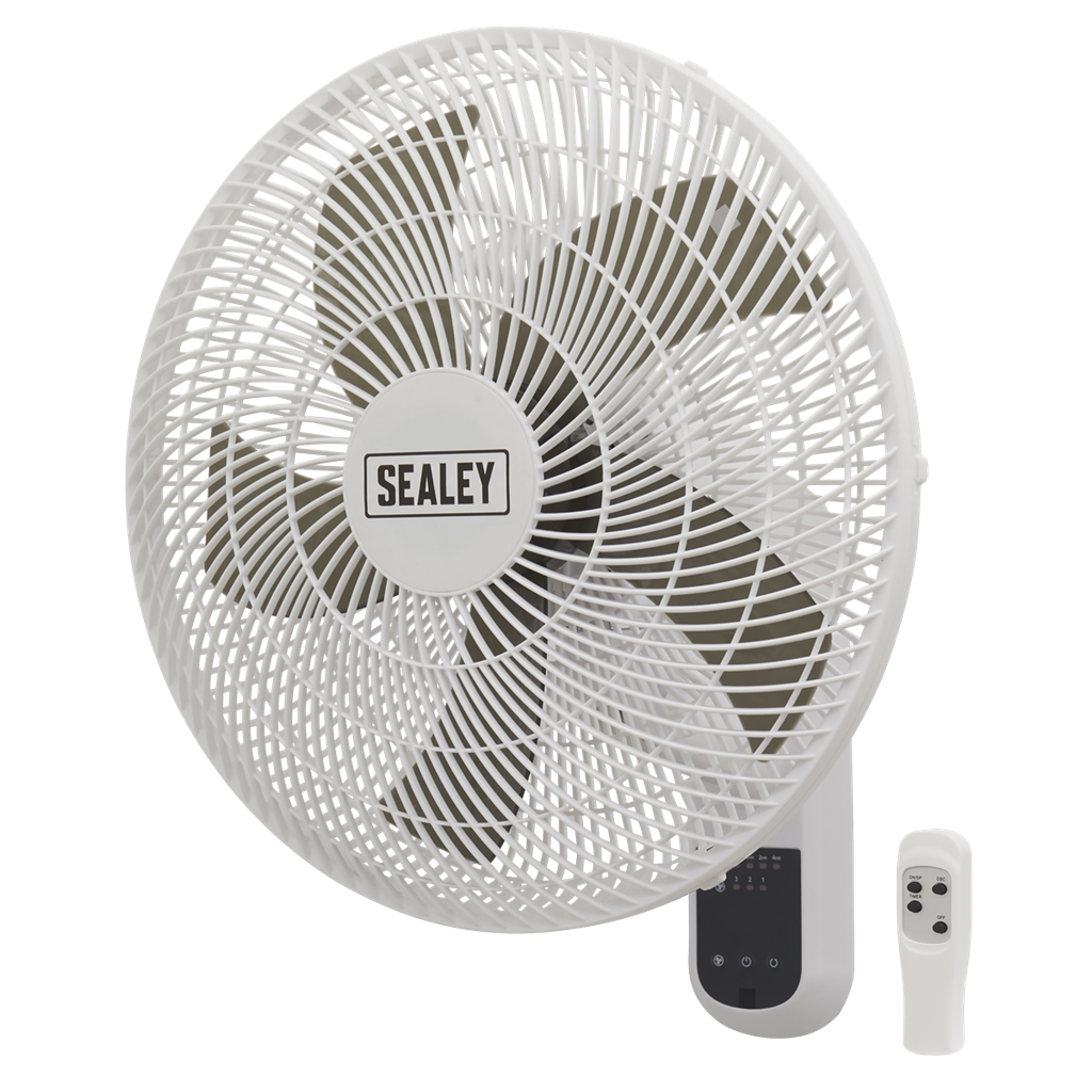 3-Speed Wall Fan with Remote Control 16" 230V