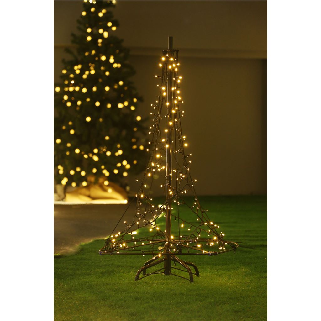 Xmas Haus Pre Lit Christmas Tree with Warm White LEDs, Twinkle, Timer PSU