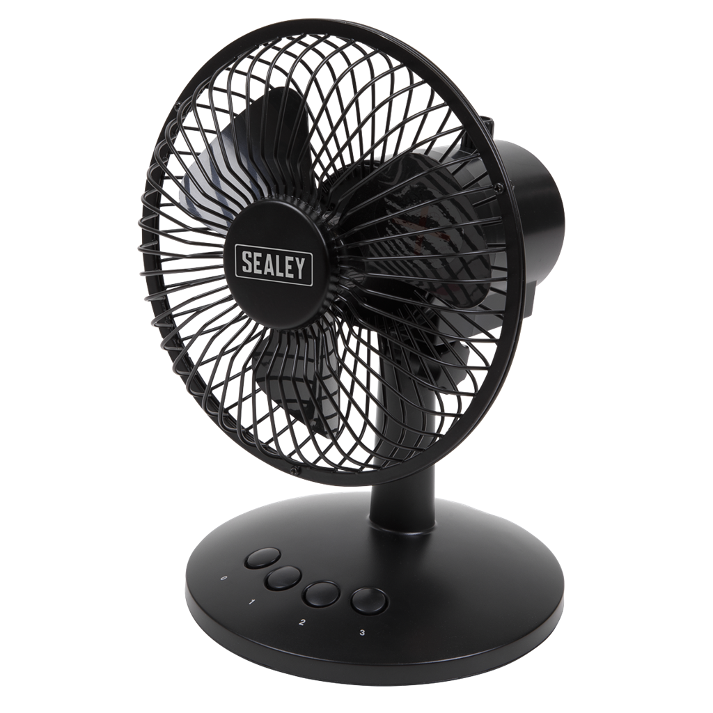 3-Speed Oscillating USB Desk Fan 6"