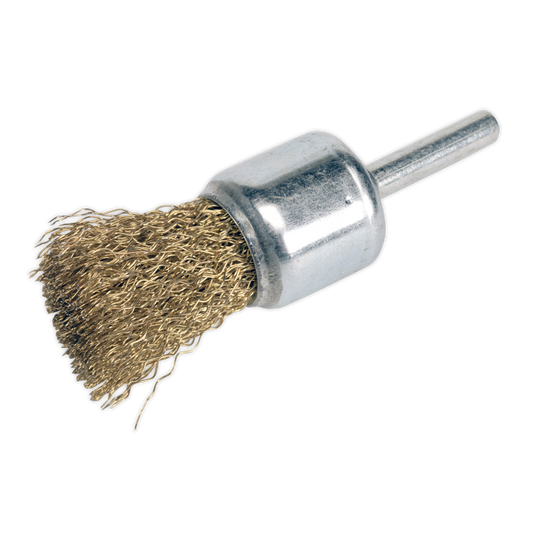 Flat Top Crimped Wire Decarbonising Brush &#216;25mm