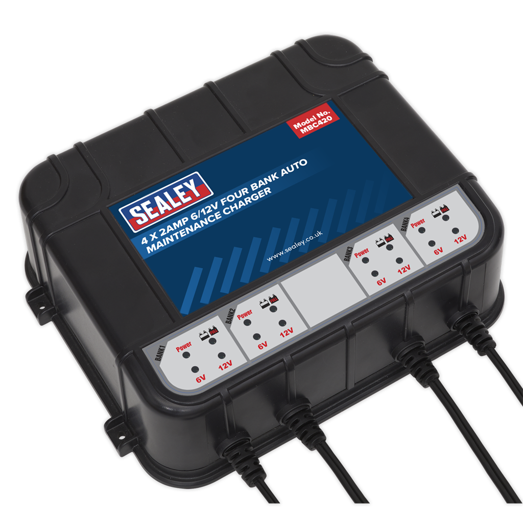 6/12V 4 Bank Auto Maintenance Charger 8A (4 x 2A)