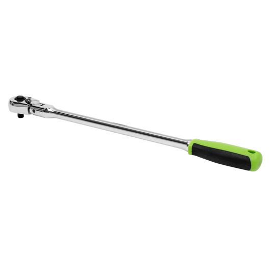Siegen Extra-Long Flexi-Head Ratchet Wrench with Flip Reverse 1/4"Sq Drive