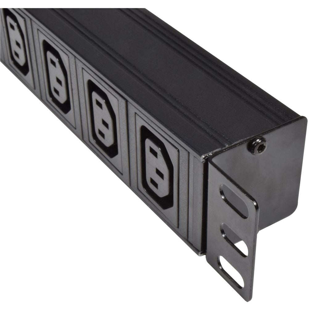 19" Rackmount Power Distribution Units - 1U 2 UK + 8 IEC + 1.8m Lead - 1U-PDU-2UK8IEC