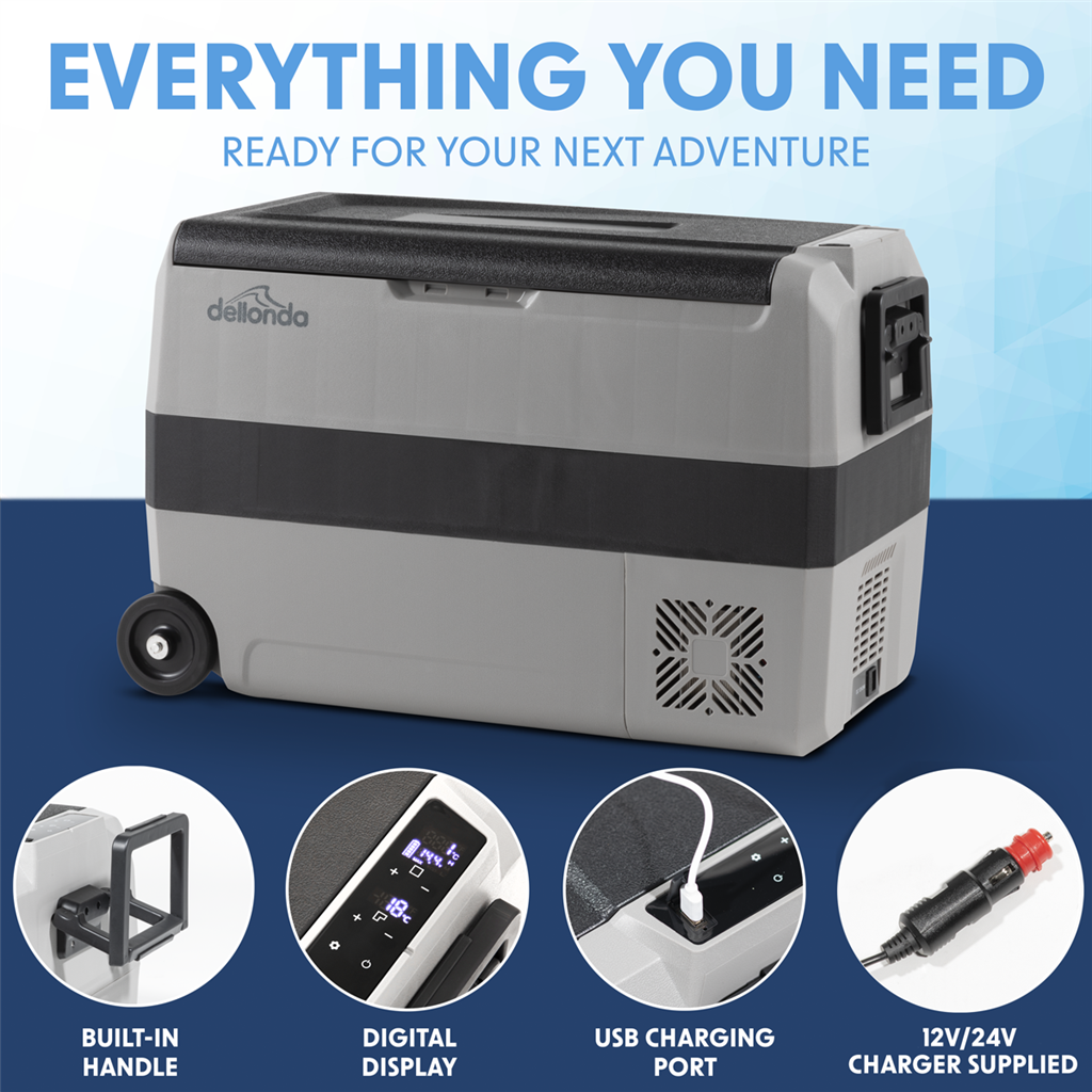 Dellonda Portable Fridge Freezer/Cool Box with LED Display 50L