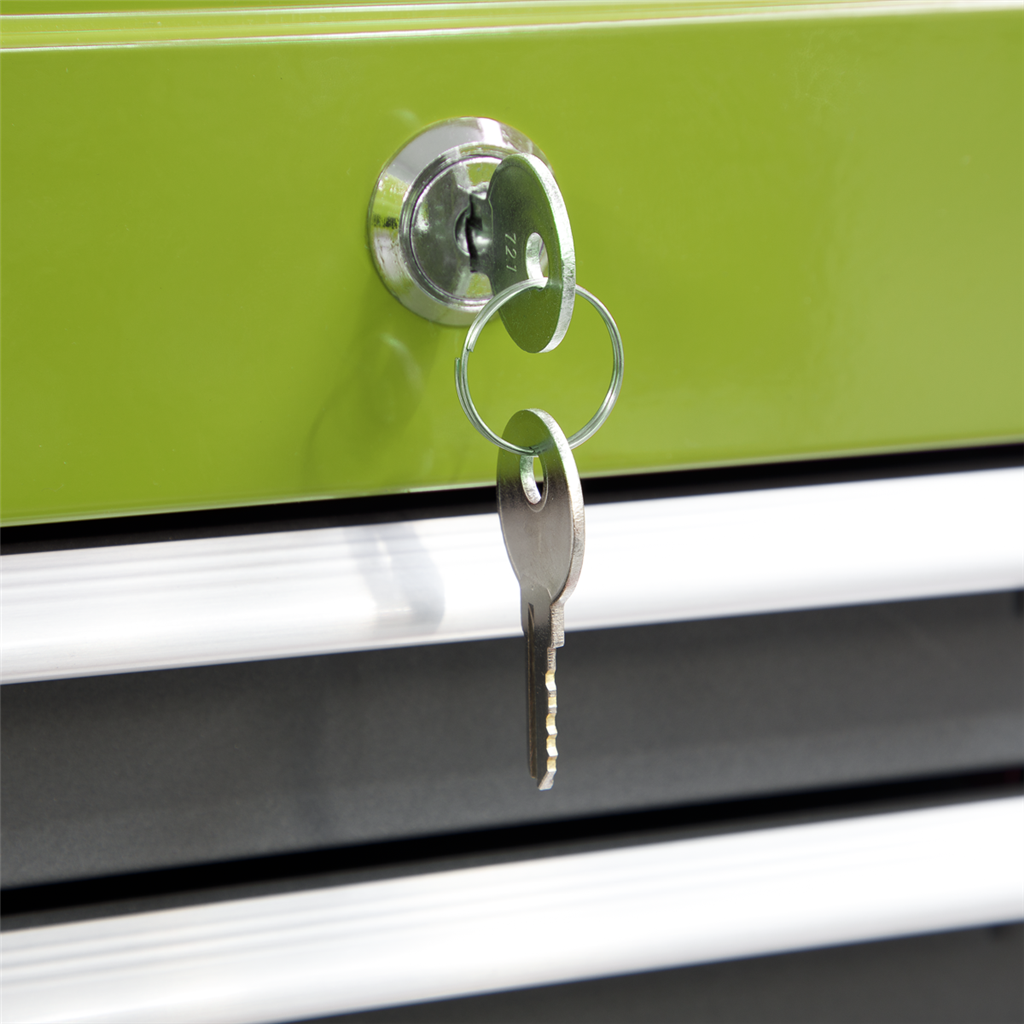 Topchest, Mid-Box & Rollcab 9 Drawer Stack - Green