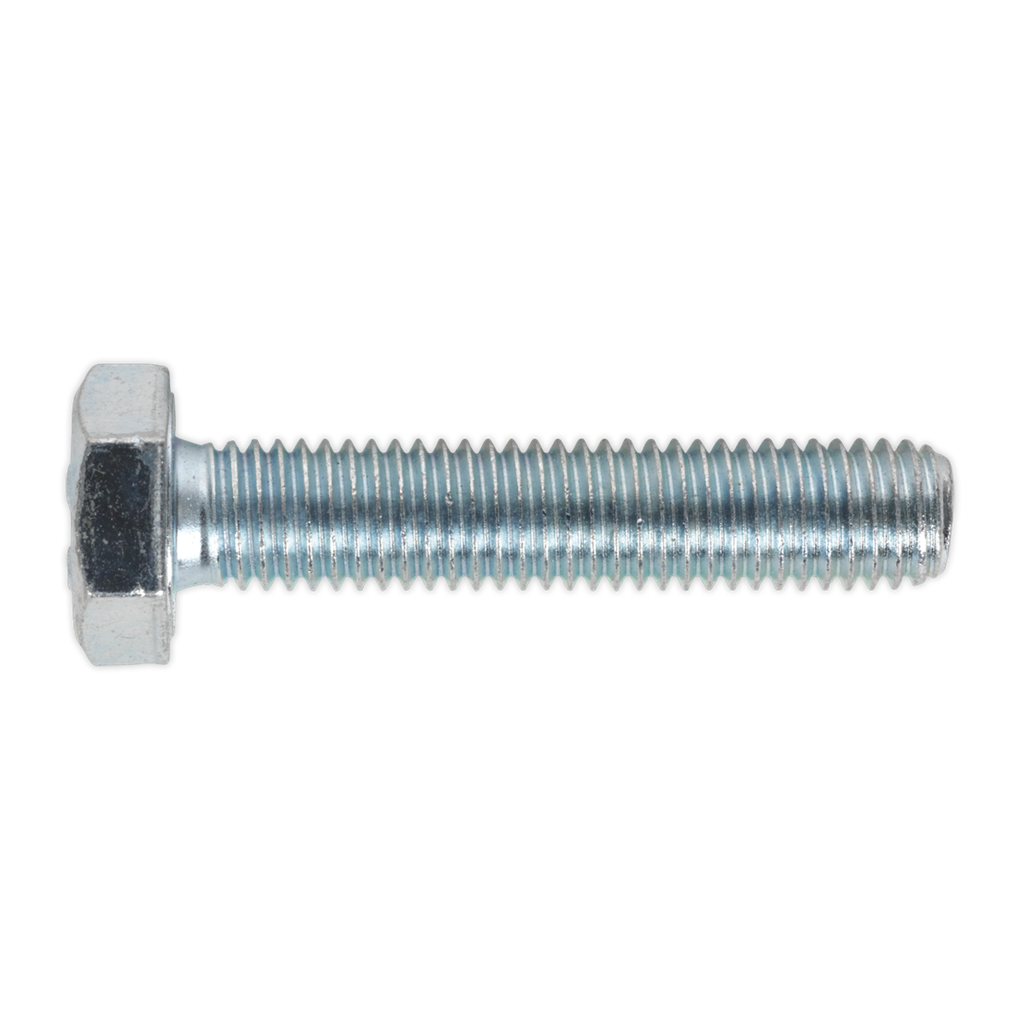 8.8 Zinc Plated HT Setscrew M10 x 50mm, DIN 933 - Pack of 25