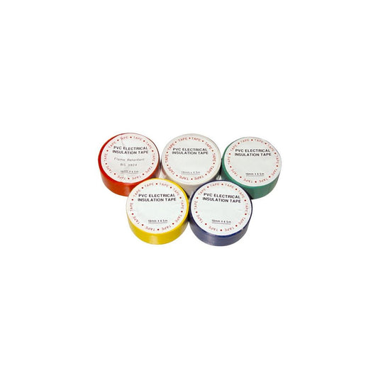 PVC Insulation Tape - Red 19mm x 20m - Pack Of 10