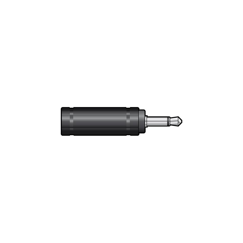 Adaptor 3.5mm Mono Jack Plug - 6.3mm Mono Jack Socket